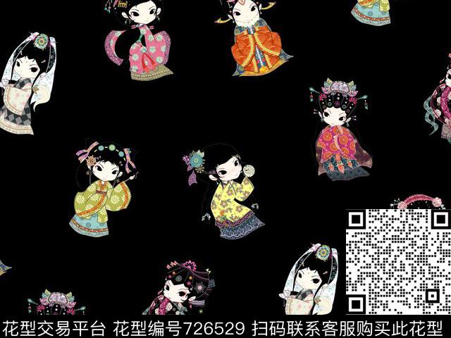 清新中国风传统印花华亿平台下载（图片编号: 726529） - 瓦栏（Walan）