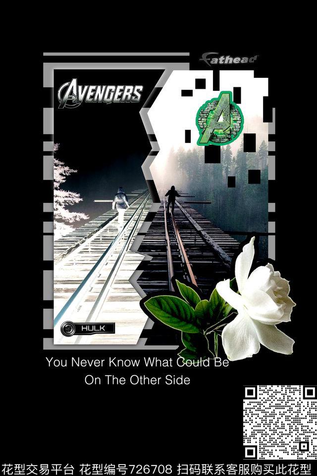 抽象黑白花卉数码印花华亿平台下载（图片编号: 726708） - 瓦栏（Walan）