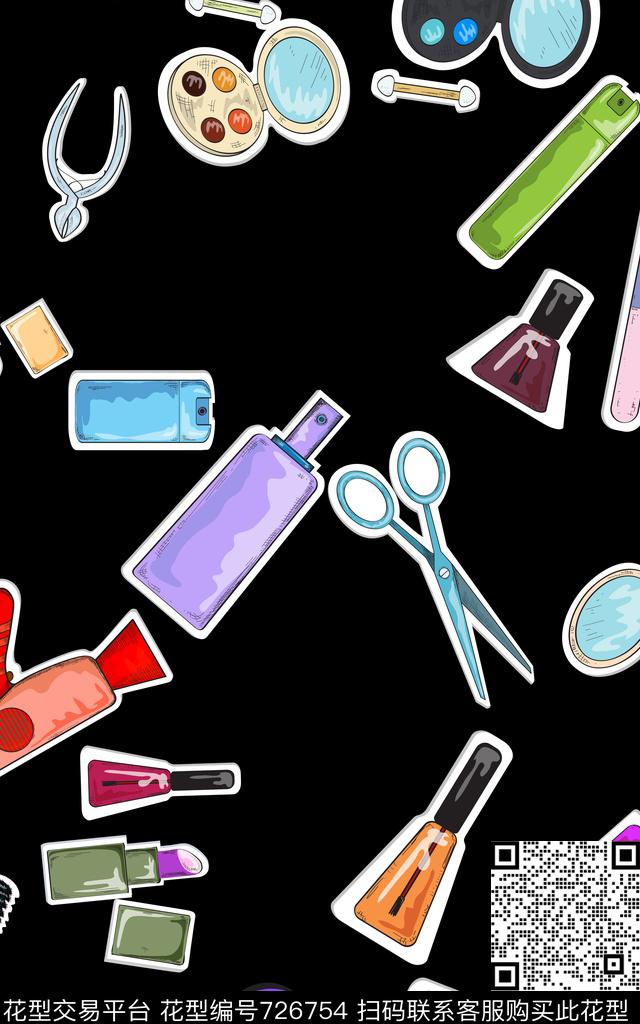 小清新饰品口红数码印花华亿平台下载（图片编号: 726754） - 瓦栏（Walan）