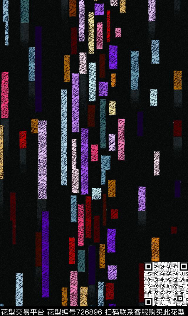 格子抽象花卉数码印花华亿平台下载（图片编号: 726896） - 瓦栏（Walan）