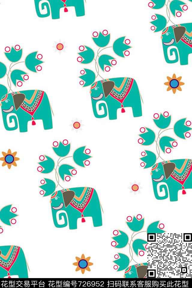 花卉羽毛动物数码印花华亿平台下载（图片编号: 726952） - 瓦栏（Walan）