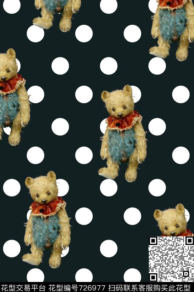 可爱小熊波点童装华亿平台数码印花华亿平台下载（图片编号: 726977） - 瓦栏（Walan）