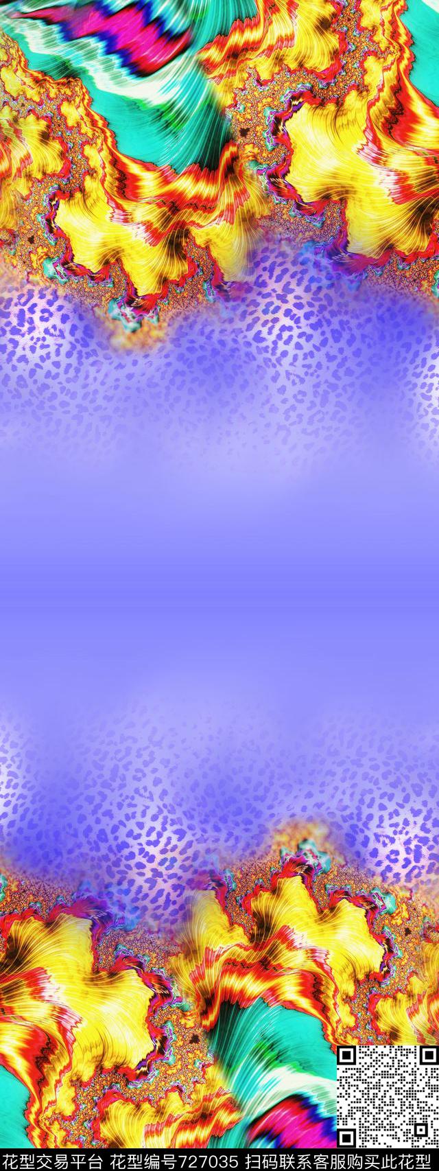 纹理分形艺术炫彩数码印花华亿平台下载（图片编号: 727035） - 瓦栏（Walan）