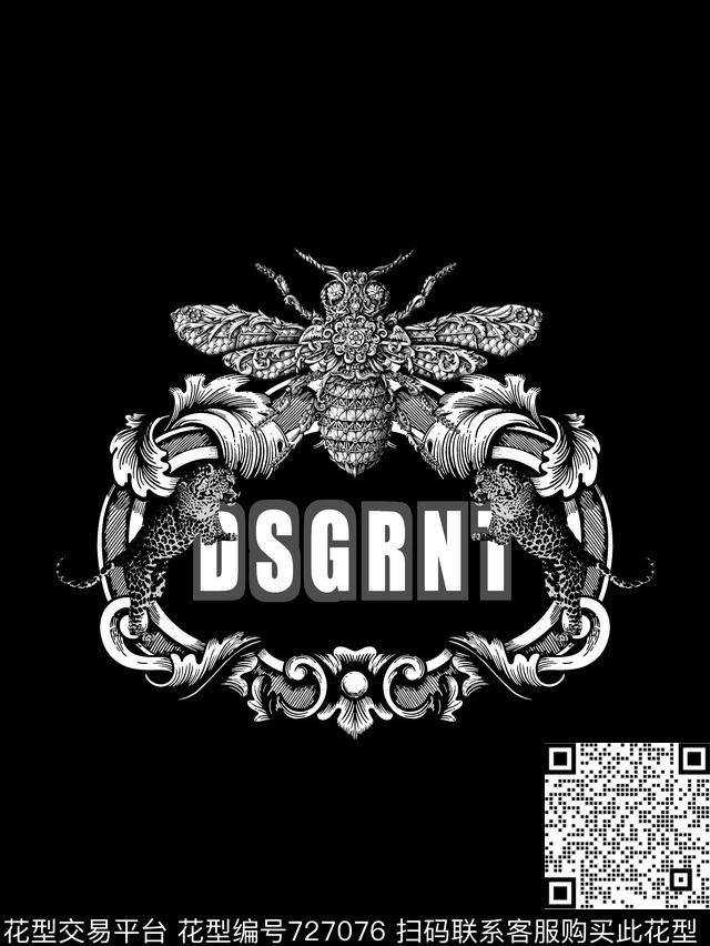 昆虫老虎男装T恤华亿平台数码印花华亿平台下载（图片编号: 727076） - 瓦栏（Walan）