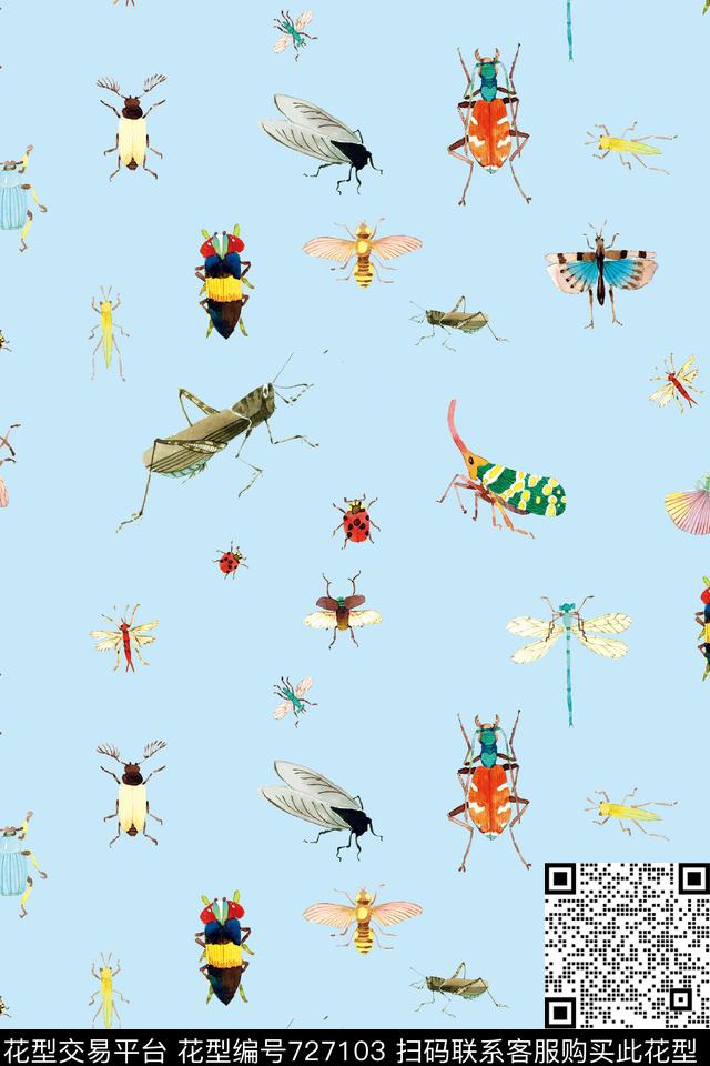 手绘抽象欧美数码印花华亿平台下载（图片编号: 727103） - 瓦栏（Walan）