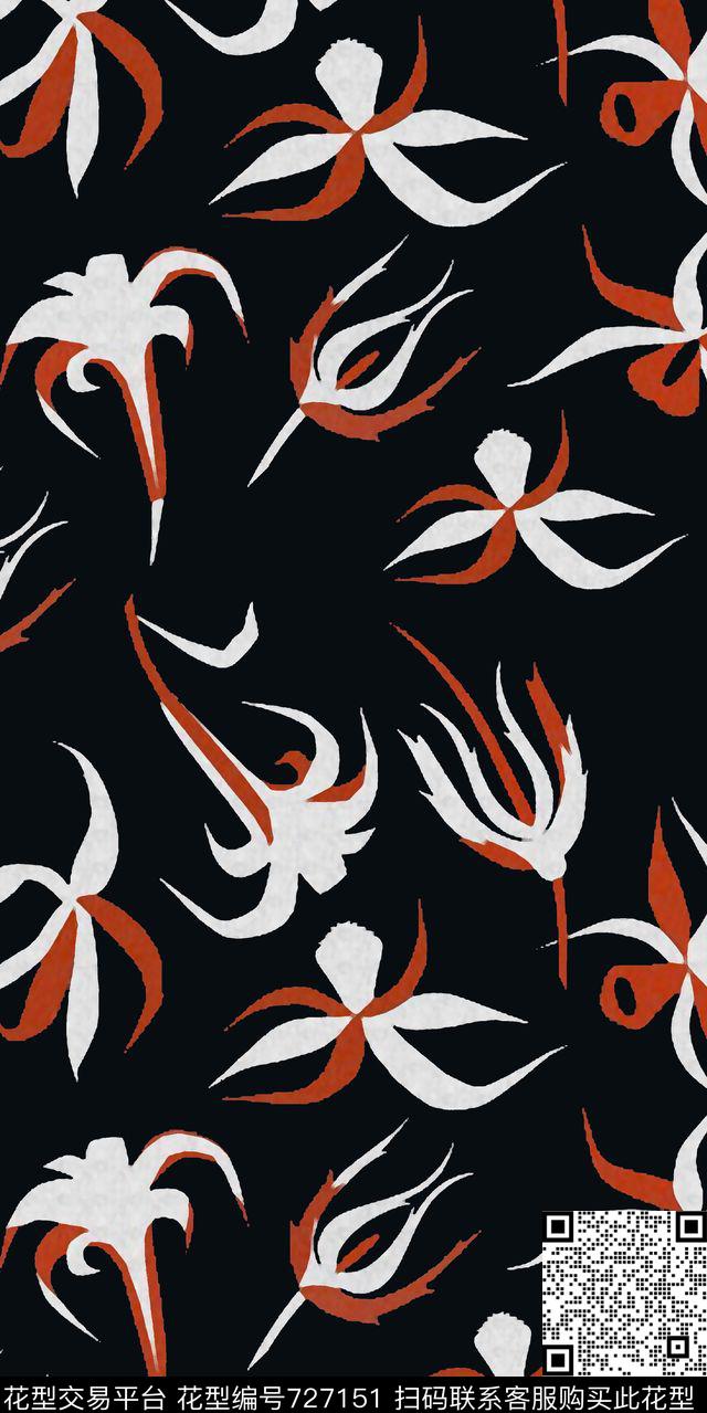 色块几何线条数码印花华亿平台下载（图片编号: 727151） - 瓦栏（Walan）