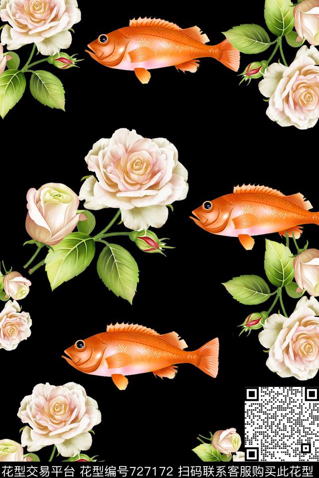 趣味花朵牡丹花数码印花华亿平台下载（图片编号: 727172） - 瓦栏（Walan）