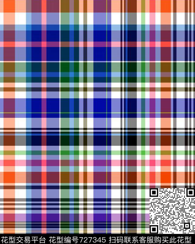 男装苏格兰格格子数码印花华亿平台下载（图片编号: 727345） - 瓦栏（Walan）