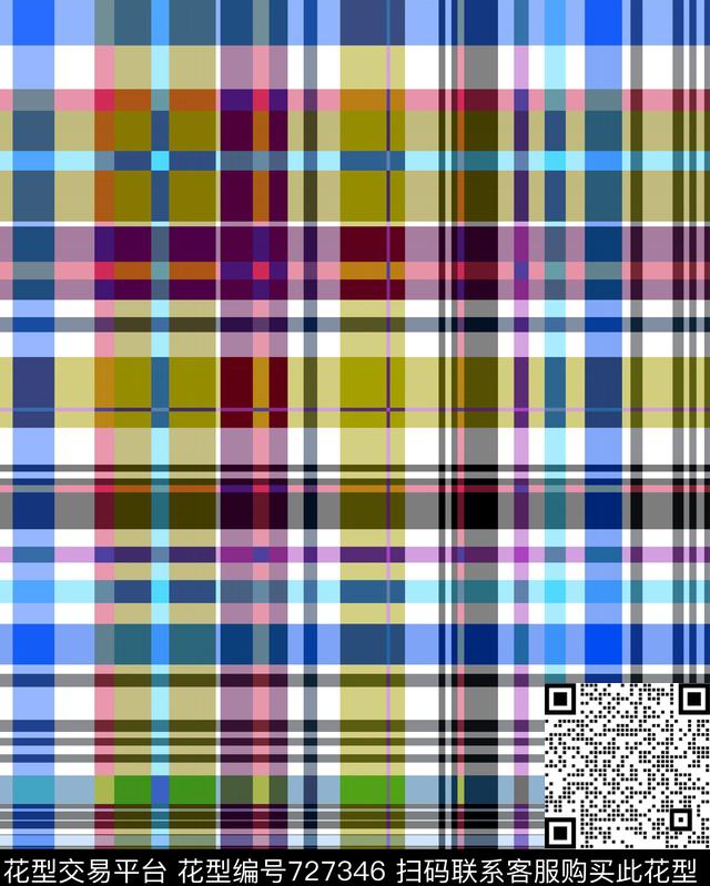 男装苏格兰格格子数码印花华亿平台下载（图片编号: 727346） - 瓦栏（Walan）