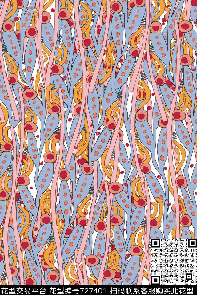 藤曼植物休闲传统印花华亿平台下载（图片编号: 727401） - 瓦栏（Walan）