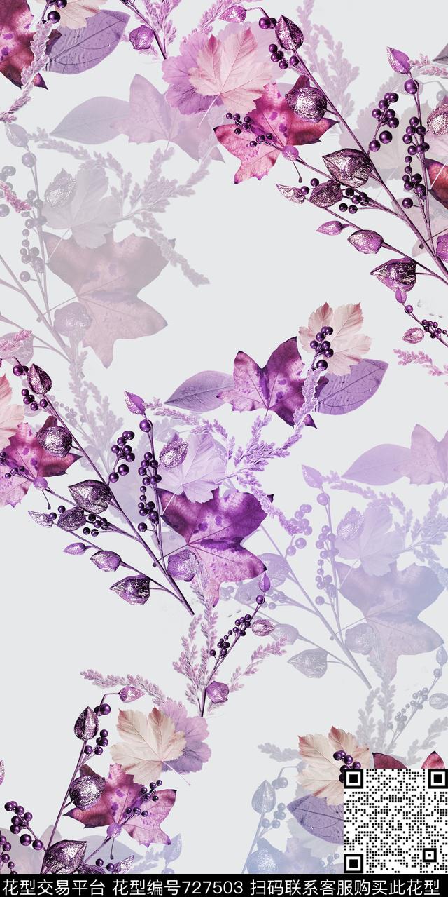 小碎花小清新花朵数码印花华亿平台下载（图片编号: 727503） - 瓦栏（Walan）