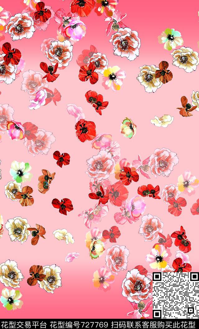 披肩长巾女装定位数码印花华亿平台下载（图片编号: 727769） - 瓦栏（Walan）