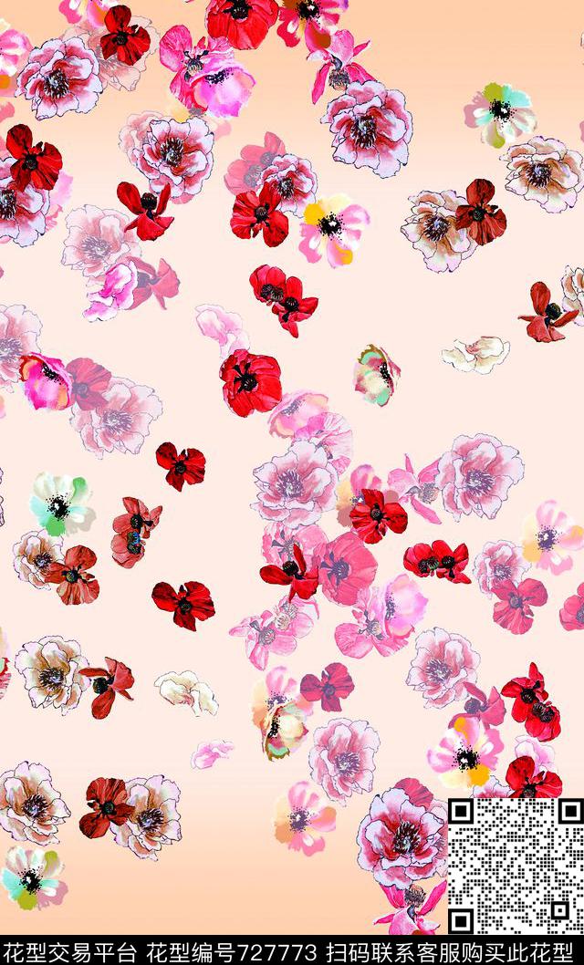 披肩长巾女装定位数码印花华亿平台下载（图片编号: 727773） - 瓦栏（Walan）