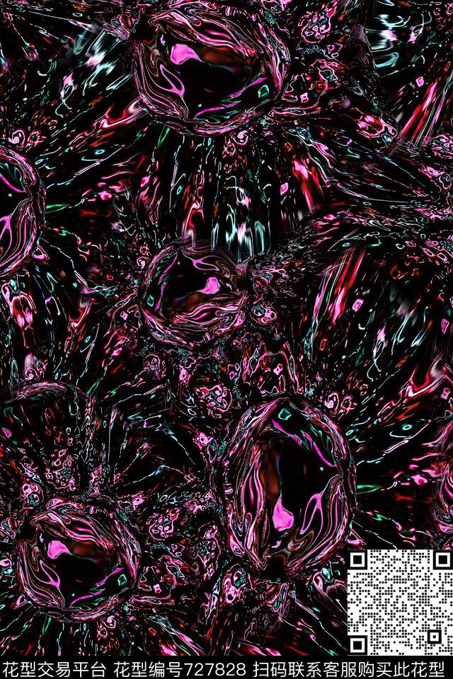 抽象男装肌理数码印花华亿平台下载（图片编号: 727828） - 瓦栏（Walan）