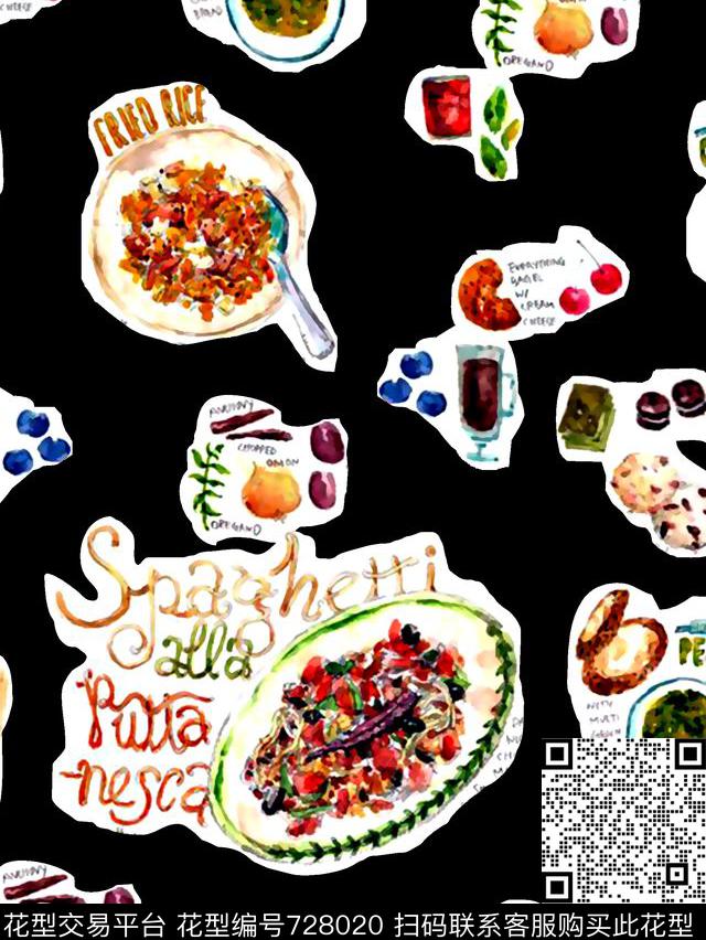 水彩水果女装华亿平台童装华亿平台数码印花华亿平台下载（图片编号: 728020） - 瓦栏（Walan）