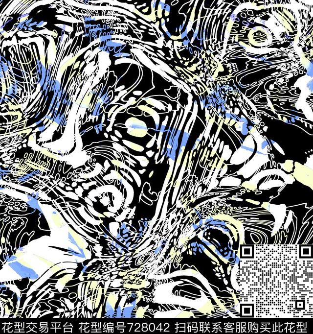 动物纹几何抽象豹纹数码印花华亿平台下载（图片编号: 728042） - 瓦栏（Walan）