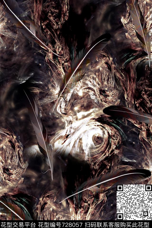 羽毛肌理纹理男装夹克华亿平台数码印花华亿平台下载（图片编号: 728057） - 瓦栏（Walan）