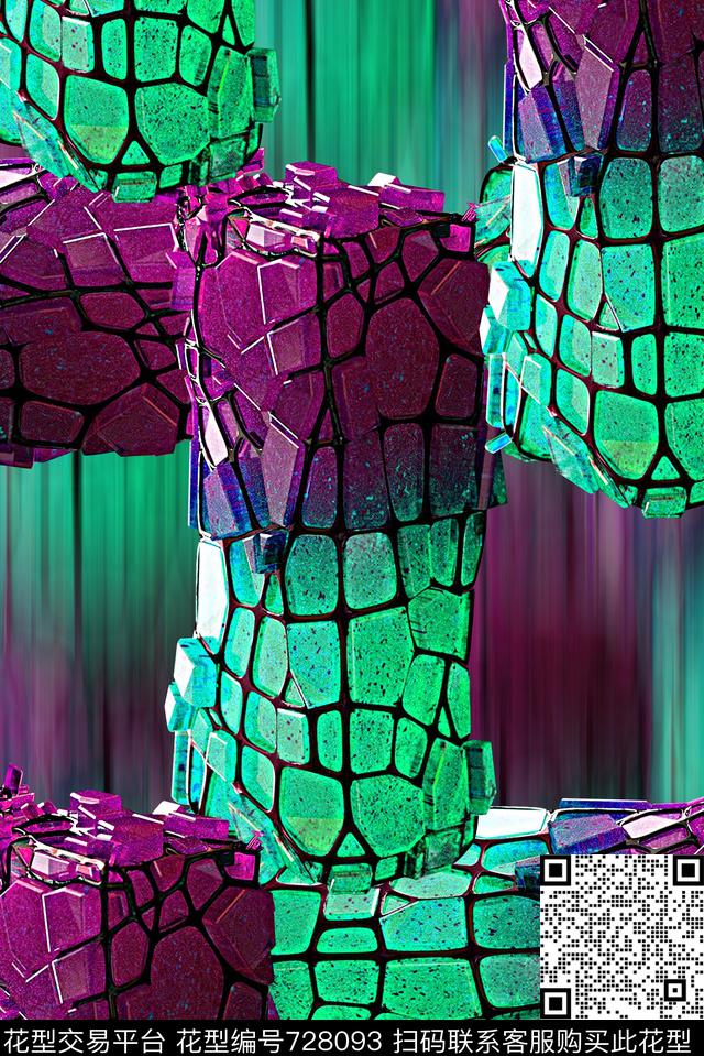 抽象彩绘几何纹理印花时尚潮流女装裙子印花渐变纹理印花数码印花华亿平台下载（图片编号: 728093） - 瓦栏（Walan）