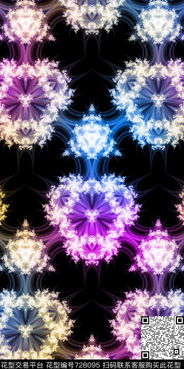 线条几何抽象数码印花华亿平台下载（图片编号: 728095） - 瓦栏（Walan）