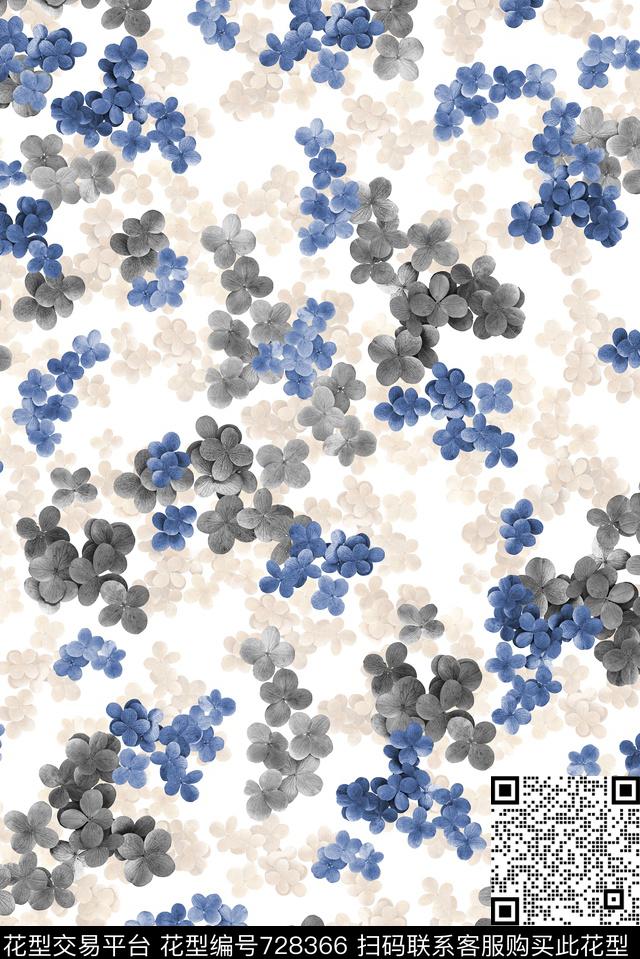 小碎花花朵花卉数码印花华亿平台下载（图片编号: 728366） - 瓦栏（Walan）