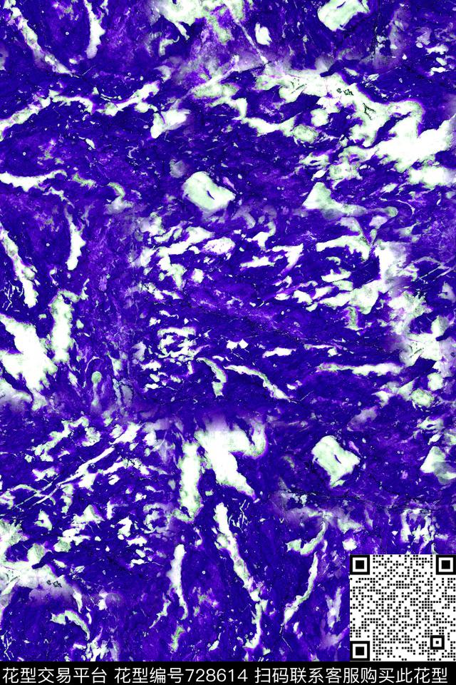 大理石撞色大理石拼花蓝色大理石数码印花华亿平台下载（图片编号: 728614） - 瓦栏（Walan）
