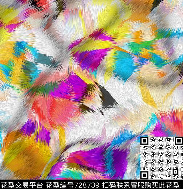 动物纹豹纹毛织数码印花华亿平台下载（图片编号: 728739） - 瓦栏（Walan）