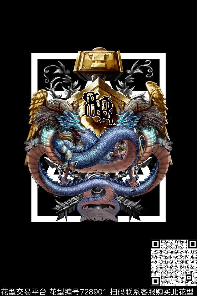 中国风龙金属数码印花华亿平台下载（图片编号: 728901） - 瓦栏（Walan）