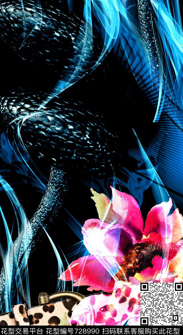 大花牡丹玫瑰数码印花华亿平台下载（图片编号: 728990） - 瓦栏（Walan）