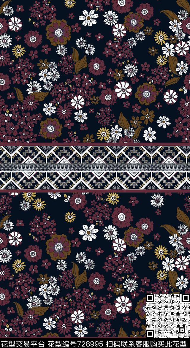 民族风中国风国画传统印花华亿平台下载（图片编号: 728995） - 瓦栏（Walan）