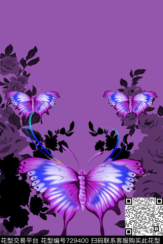 花卉数码印花华亿平台下载（图片编号: 729400） - 瓦栏（Walan）