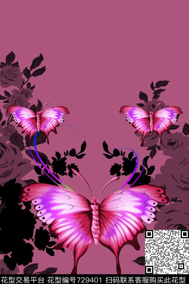 花卉数码印花华亿平台下载（图片编号: 729401） - 瓦栏（Walan）