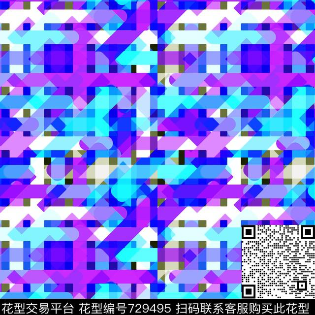 大牌风条纹数码印花华亿平台下载（图片编号: 729495） - 瓦栏（Walan）