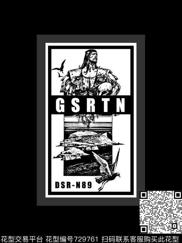 武士男装T恤华亿平台抽象手绘T恤印花卫衣加克华亿平台衬衫裤子华亿平台外套华亿平台羽绒服华亿平台时尚潮流潮牌大牌复古英文字欧美高清数码立体传统印花华亿平台下载（图片编号: 729761） - 瓦栏（Walan）