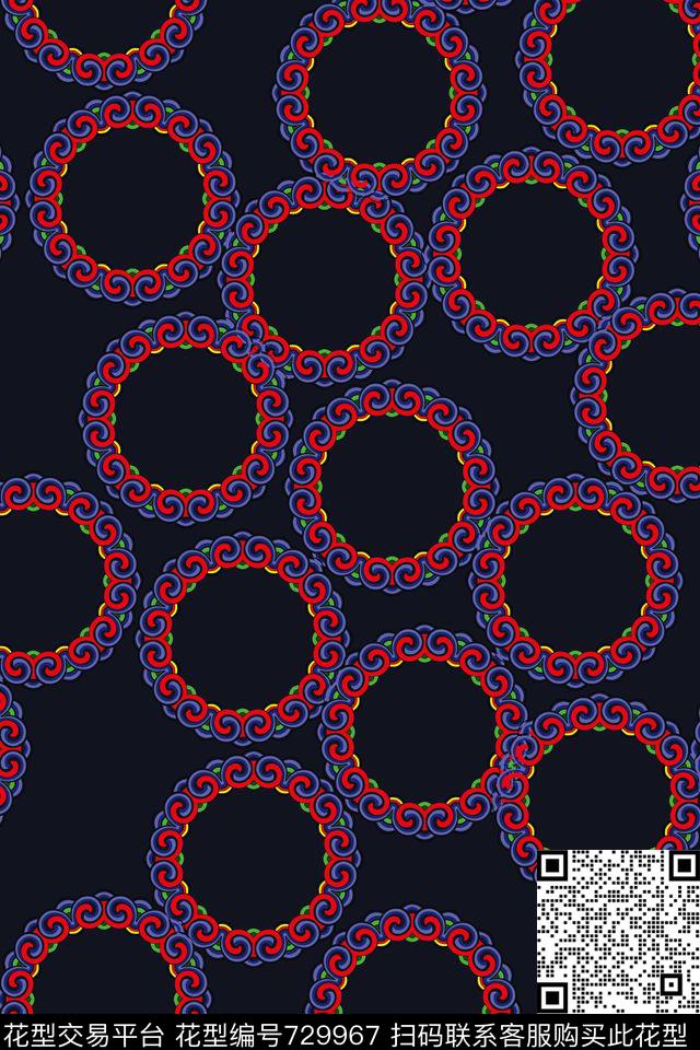 中国风波西米亚民族风传统印花华亿平台下载（图片编号: 729967） - 瓦栏（Walan）