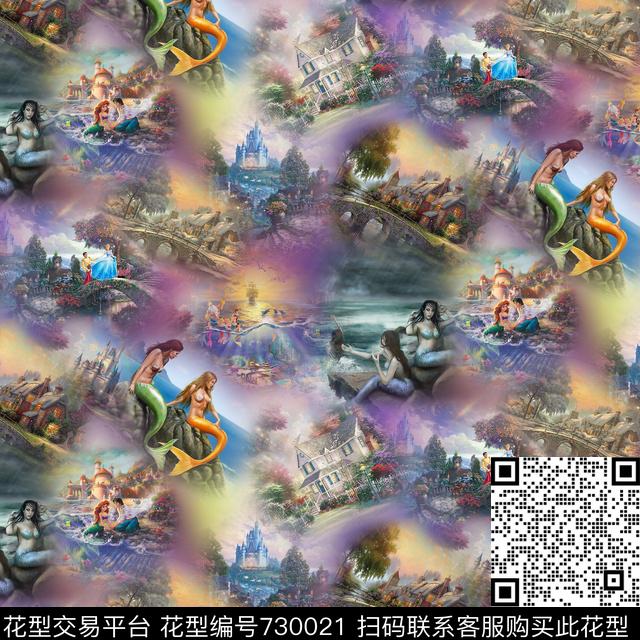 潮流梦幻风数码印花华亿平台下载（图片编号: 730021） - 瓦栏（Walan）