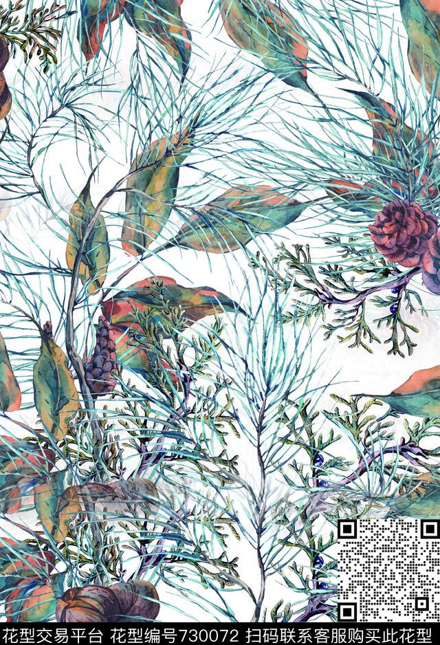 花瓣香云纱兰花数码印花华亿平台下载（图片编号: 730072） - 瓦栏（Walan）