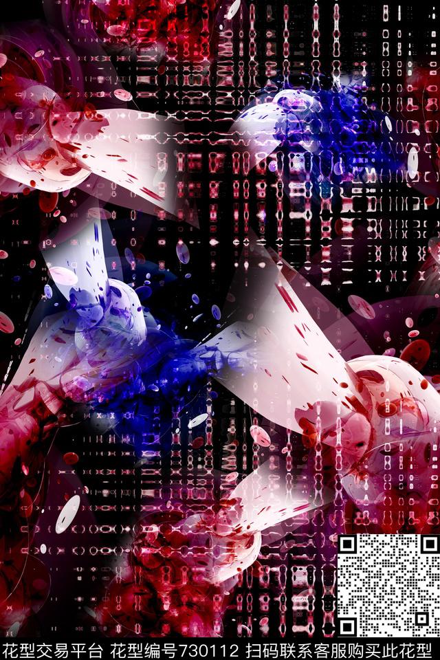 机理定位抽象数码印花华亿平台下载（图片编号: 730112） - 瓦栏（Walan）