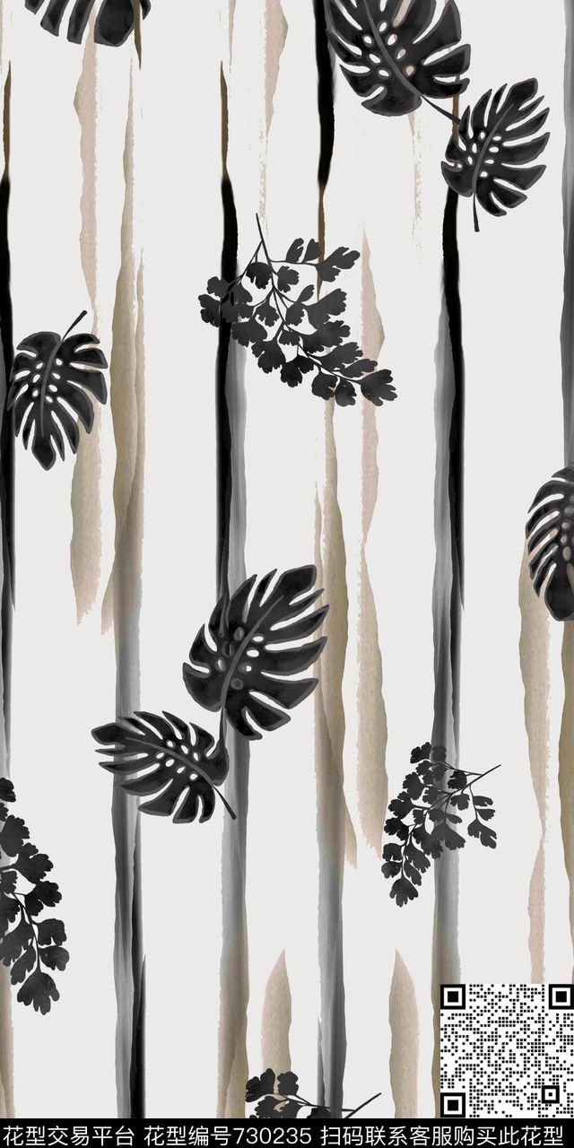 竖条条子条纹数码印花华亿平台下载（图片编号: 730235） - 瓦栏（Walan）