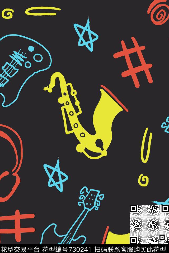 女装个性音乐传统印花华亿平台下载（图片编号: 730241） - 瓦栏（Walan）