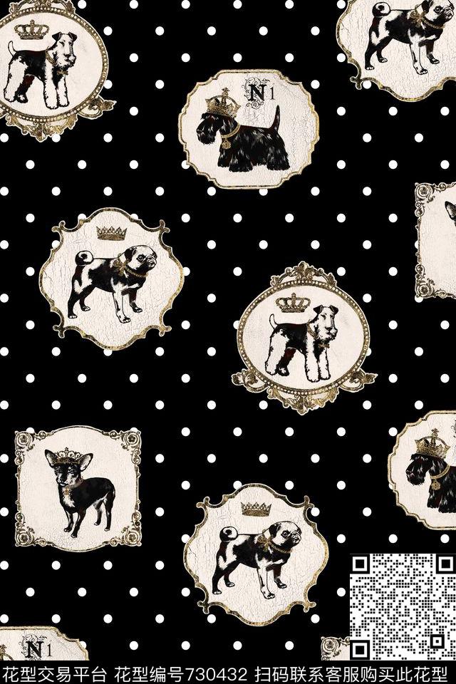 休闲风几何圆点欧式传统印花华亿平台下载（图片编号: 730432） - 瓦栏（Walan）