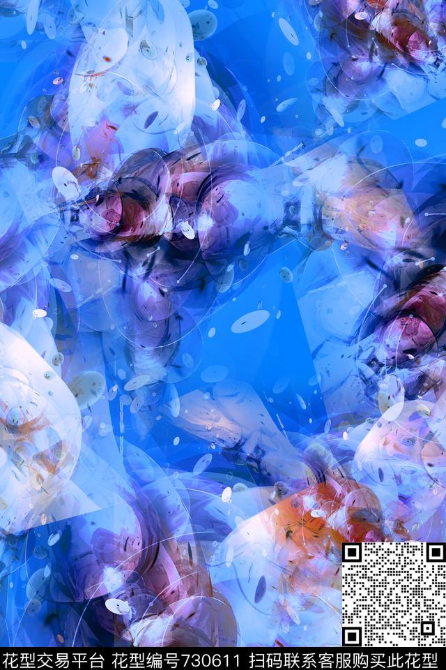 机理定位抽象数码印花华亿平台下载（图片编号: 730611） - 瓦栏（Walan）