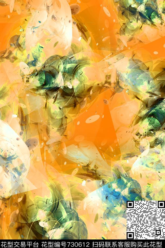 机理定位抽象数码印花华亿平台下载（图片编号: 730612） - 瓦栏（Walan）