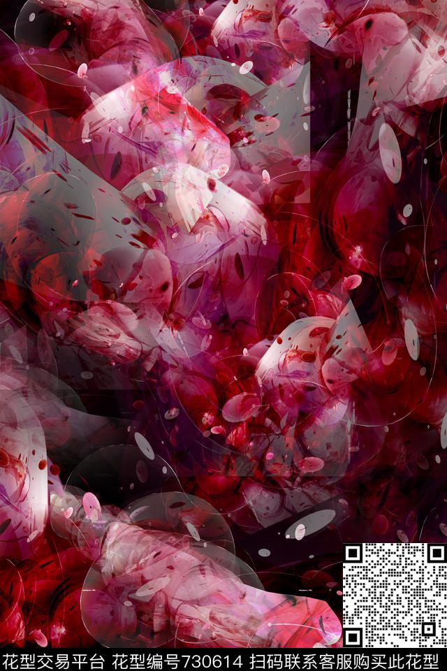 抽象机理定位数码印花华亿平台下载（图片编号: 730614） - 瓦栏（Walan）