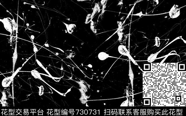 线条泼墨墨迹传统印花华亿平台下载（图片编号: 730731） - 瓦栏（Walan）