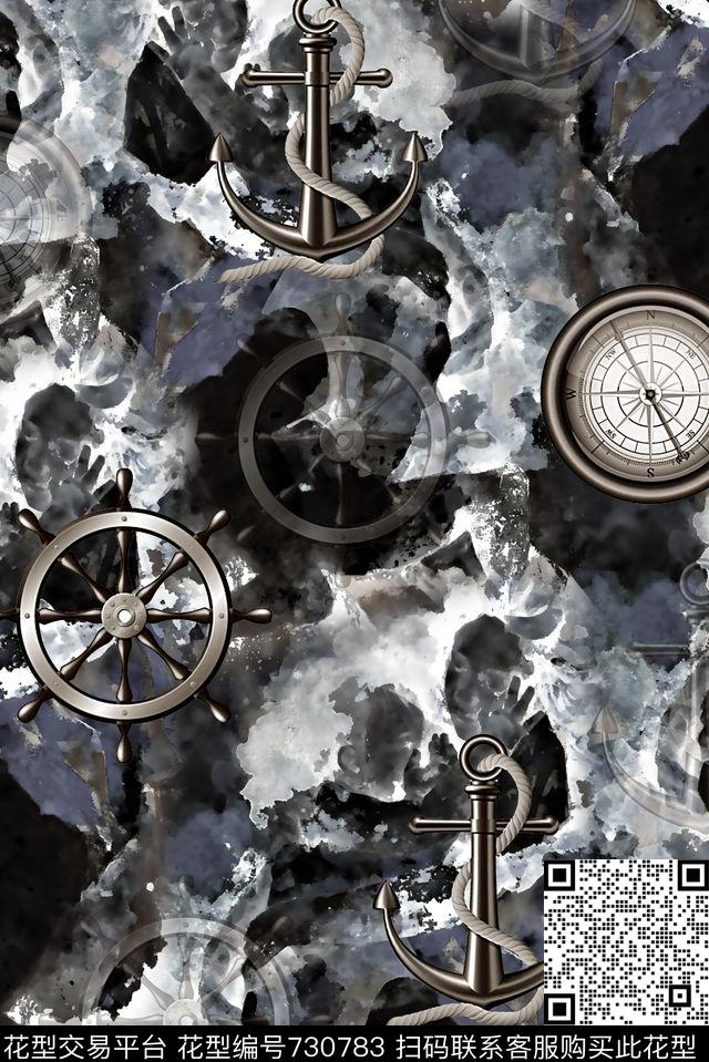 航海风指南针纹理底纹数码印花华亿平台下载（图片编号: 730783） - 瓦栏（Walan）