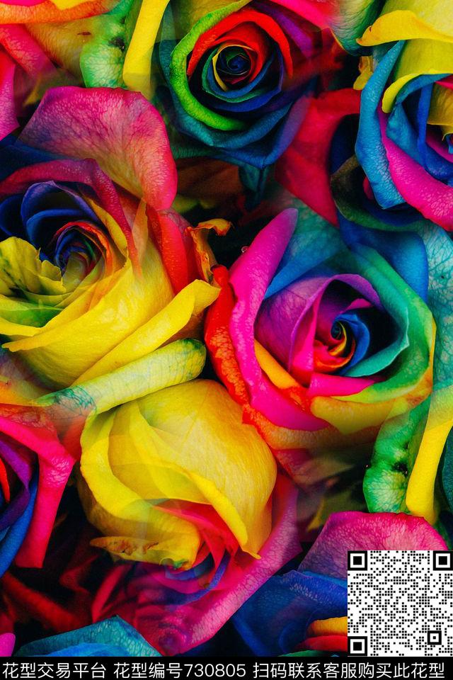 荷花花朵花卉数码印花华亿平台下载（图片编号: 730805） - 瓦栏（Walan）