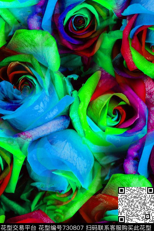 荷花花朵花卉数码印花华亿平台下载（图片编号: 730807） - 瓦栏（Walan）