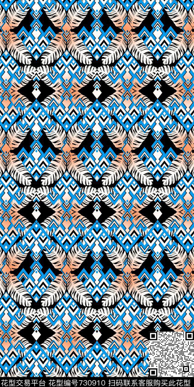 欧美几何民族风传统印花华亿平台下载（图片编号: 730910） - 瓦栏（Walan）