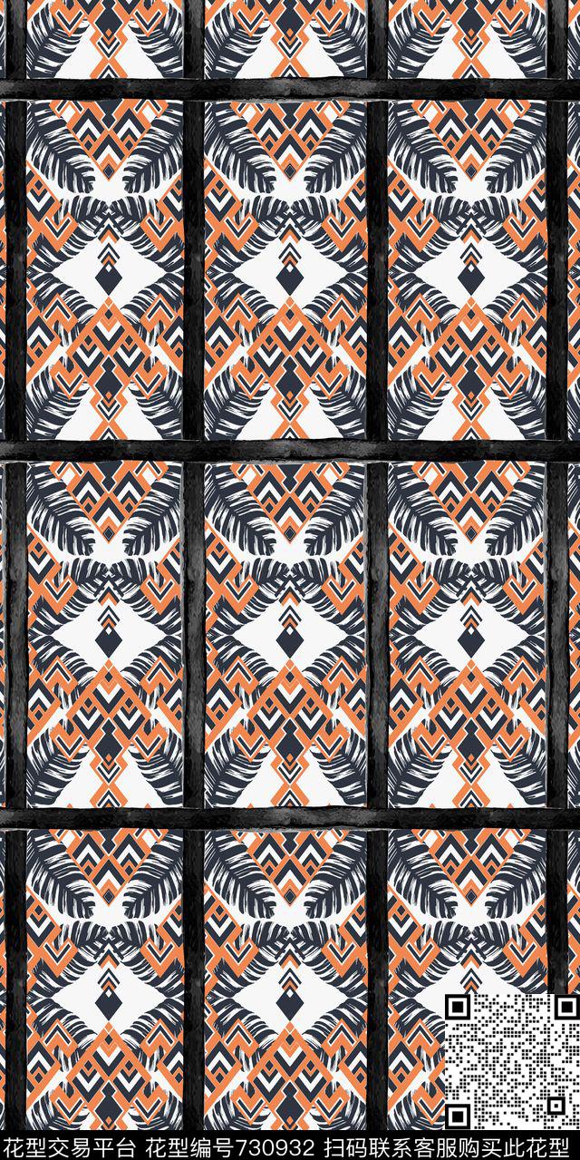 矢量花欧美民族风传统印花华亿平台下载（图片编号: 730932） - 瓦栏（Walan）