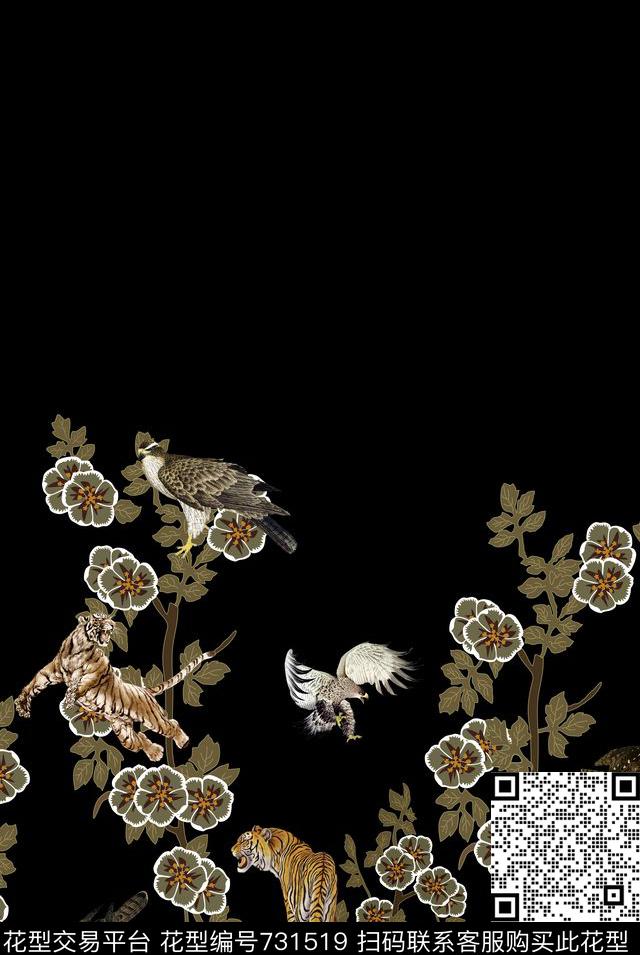 小树猛兽原创高端男装定位花数码印花华亿平台下载（图片编号: 731519） - 瓦栏（Walan）